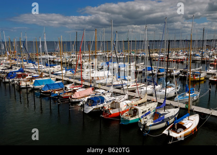 Yachts in the marina at Kiel-Schilksee, Kiel Week 2008, Kiel, Schleswig-Holstein, Germany, Europe Stock Photo