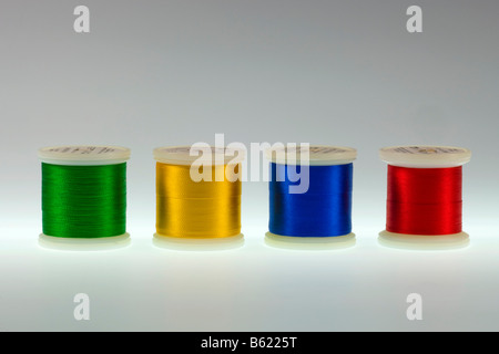 Thread in various colours Stock Photo