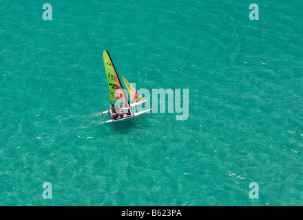 Catamaran on the sea, Varadero, Cuba, Caribbean, Central America, America Stock Photo