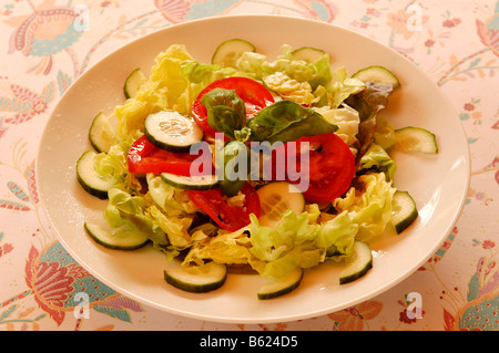 Fresh tossed salad on a plate Stock Photo
