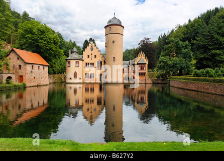 Mespelbrunn moated castle, Upper Franconia, Bavaria, Germany, Europe Stock Photo