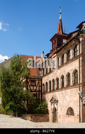 Herren Schiesshaus, built 1582-83, Andreij-Sacharow Square, historic city centre, Nuremberg, Middle Franconia, Bavaria, Germany Stock Photo