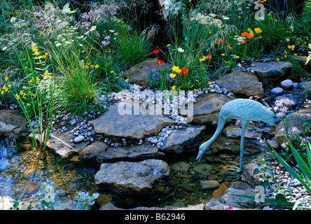 Rock and water garden Stock Photo