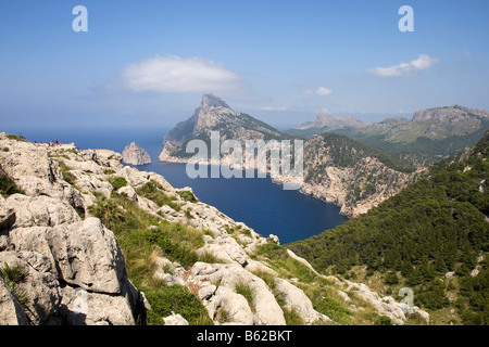 Lookout point, Mirador des Colomer on Cap Formentor, Majorca, Balearic Islands, Spain, Europe Stock Photo