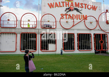 The famous Art Deco Walthamstow Stadium built over 75 years ago. Stock Photo