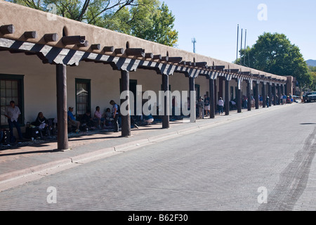 Palace of the Governors, Santa Fe in New Mexico, USA Stock Photo