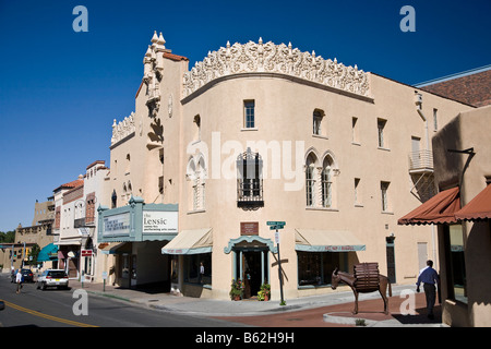 Lensic Theater located at 211 West San Francisco Street, Santa Fe in New Mexico, USA Stock Photo
