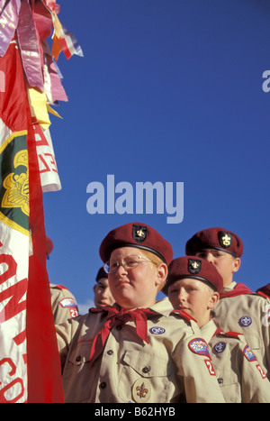 Boy Scouts in Formation Stock Photo