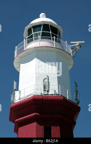 Close-up of the top of St Davids Lighthouse, St George's Parish, Bermuda Stock Photo