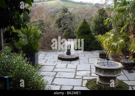 WINTER IN LADY ANNES GARDEN AT RHS ROSEMOOR GARDEN DEVON PHOTOGRAPHED WITH RHS PERMIT Stock Photo