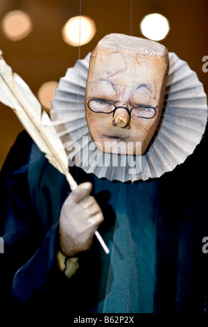 Old clergyman theatre puppet Stock Photo