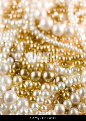 A creative shot of a swirl of Pearls Stock Photo