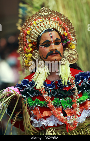 Yakshagana aritst performing during Dasara festival in Mysore India in 2008. Stock Photo