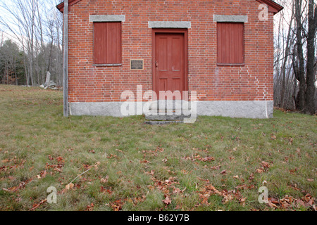 Bell Hill Schoolhouse during the autumn months Located in Otisfield Maine USA Stock Photo