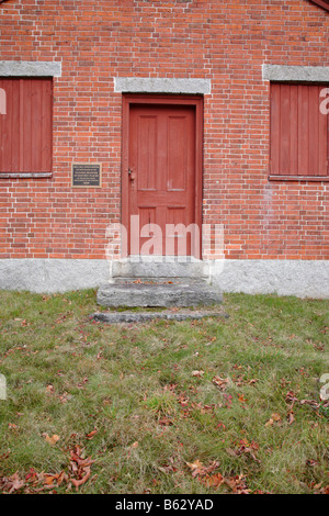 Bell Hill Schoolhouse during the autumn months Located in Otisfield Maine USA Stock Photo