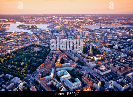 AERIAL VIEW OF STOCKHOLM SWEDEN Stock Photo