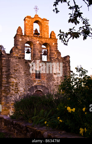 San Antonio Missions, Espada (AKA Mission San Francisco de la Espada), State Historic Site in morning light Stock Photo