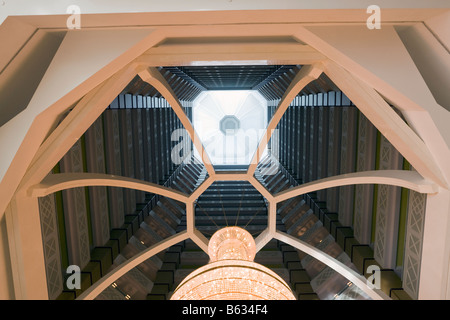 chandelier in lobby, Ritz Carlton Hotel, Doha, Qatar Stock Photo