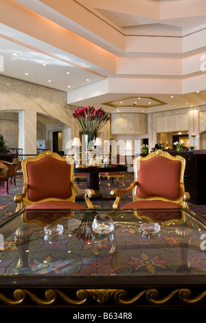 lobby, Ritz Carlton Hotel, Doha, Qatar Stock Photo