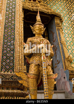 mythical human beast golden statue at the Golden Palace in Bangkok ...