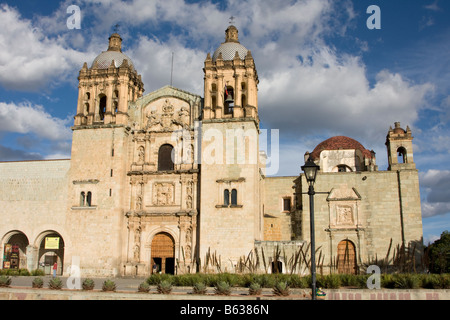Oaxaca, Mexico, North America. Church of Santo Domingo, built 1570-1608, agave growing in front. Stock Photo