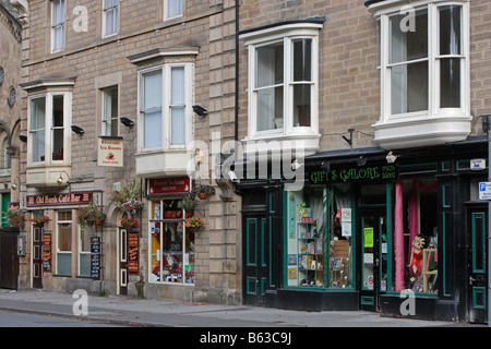 Matlock Bath Town center typical houses Victorian style Derbyshire the Midlands UK United Kingdom Great Britain Stock Photo