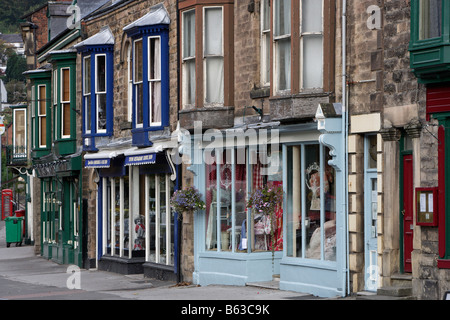 Matlock Bath Town center typical houses Victorian style Derbyshire the Midlands UK United Kingdom Great Britain Stock Photo