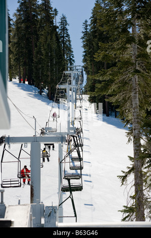 Ski Resort in Lake Tahoe California Stock Photo