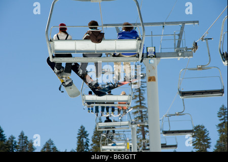 Ski Resort in Lake Tahoe California Stock Photo