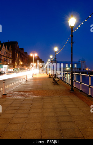 Penarth sea front at night Stock Photo