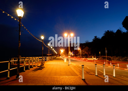 Penarth sea front at night Stock Photo