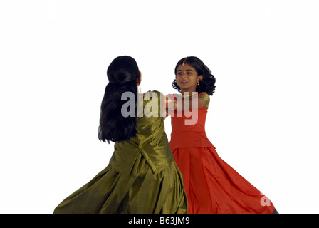 CHILD MODELS FROM KERALA IN TRADITIONAL ATTIRE DURING ONAM Stock Photo