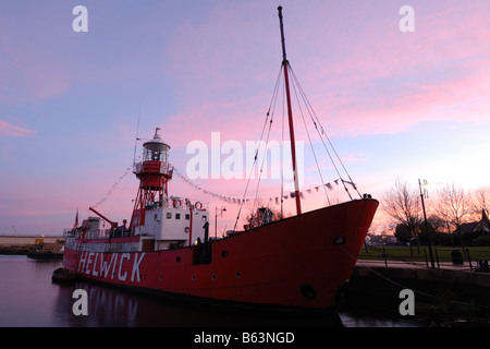 Helwick LV14 Lightship moored in Cardiff Bay Stock Photo
