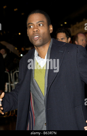 Chris Rock attending The Premier of Madagascar Escape 2 Africa Empire Cinema London 23rd of November 2008 Stock Photo
