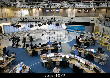 Al Jazeera headquarters English cable television studio, Doha, Qatar Stock Photo