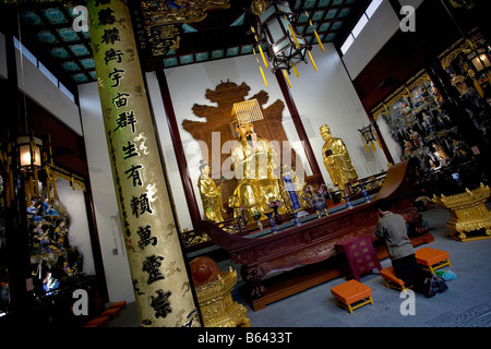 China, Shanghai, Taoist temple in old city Stock Photo