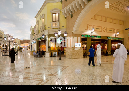 State of Qatar, Doha. Starbucks Coffee stand in fast food convenience ...