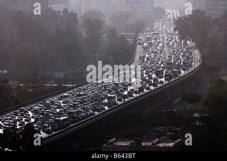 Egypt, Cairo, Traffic jam. Stock Photo