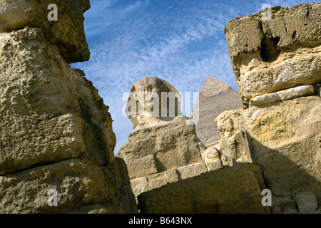Egypt, Cairo, Pyramids at Giza (Gizeh) Sphinx
