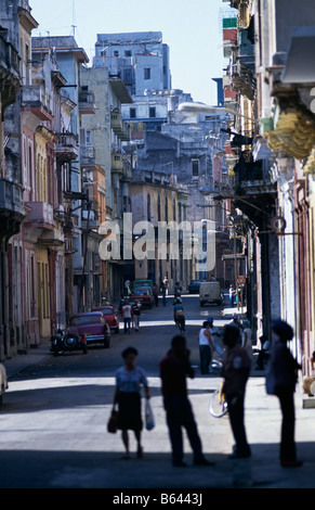 Street scene in Havana, Cuba 1993 Stock Photo
