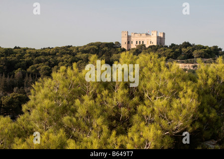 Buskett Gardens and Verdala Palace in Malta Stock Photo