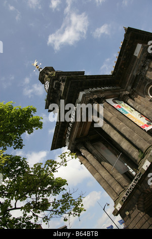 City of Stoke on Trent, England. Angled view of the G T Robinson designed Burslem Old Town Hall at Market Place. Stock Photo