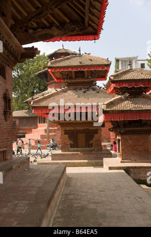 Temples and pagodas in Durbar Square, Kathmandu, Nepal Stock Photo