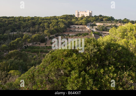 Buskett Gardens and Verdala Palace in Malta Stock Photo