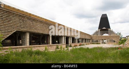 Luckenwalde, ehemalige Hutfabrik von Erich Mendelsohn 1922 erbaut, Produktionshalle und Färberei Stock Photo