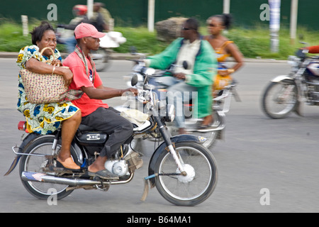 Motorbike Douala Cameroon Stock Photo