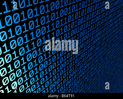 Binary code, illustration. Stock Photo