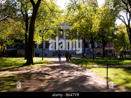 The Harry Elkins Widener Memorial Library on the Campus of Harvard University, Cambridge Massachusetts USA Stock Photo