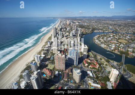 View From Q1 Skyscraper Surfers Paradise Gold Coast Queensland Australia Stock Photo