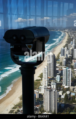 View From Q1 Skyscraper Surfers Paradise Gold Coast Queensland Australia Stock Photo